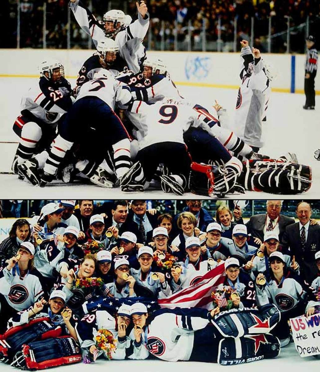 U.S. Women's Hockey Team wins gold in Nagano