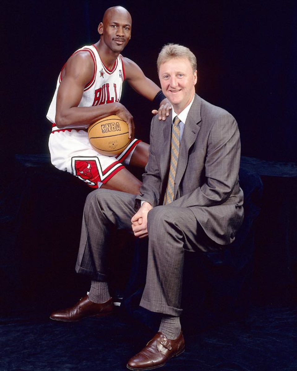 Larry Bird and Michael Jordan