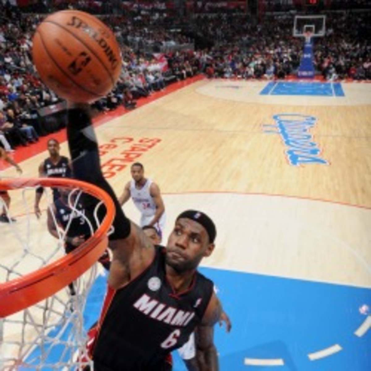 Fans won't be seeing LeBron James in the Slam Dunk Contest anytime soon. (Andrew D. Bernstein/NBA/Getty Images)