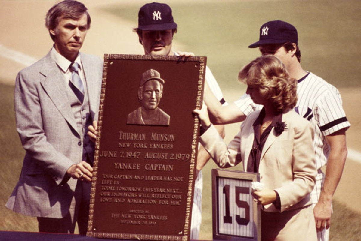 Gene Michael, Lou Piniella, Bobby Murcer and Diana Munson