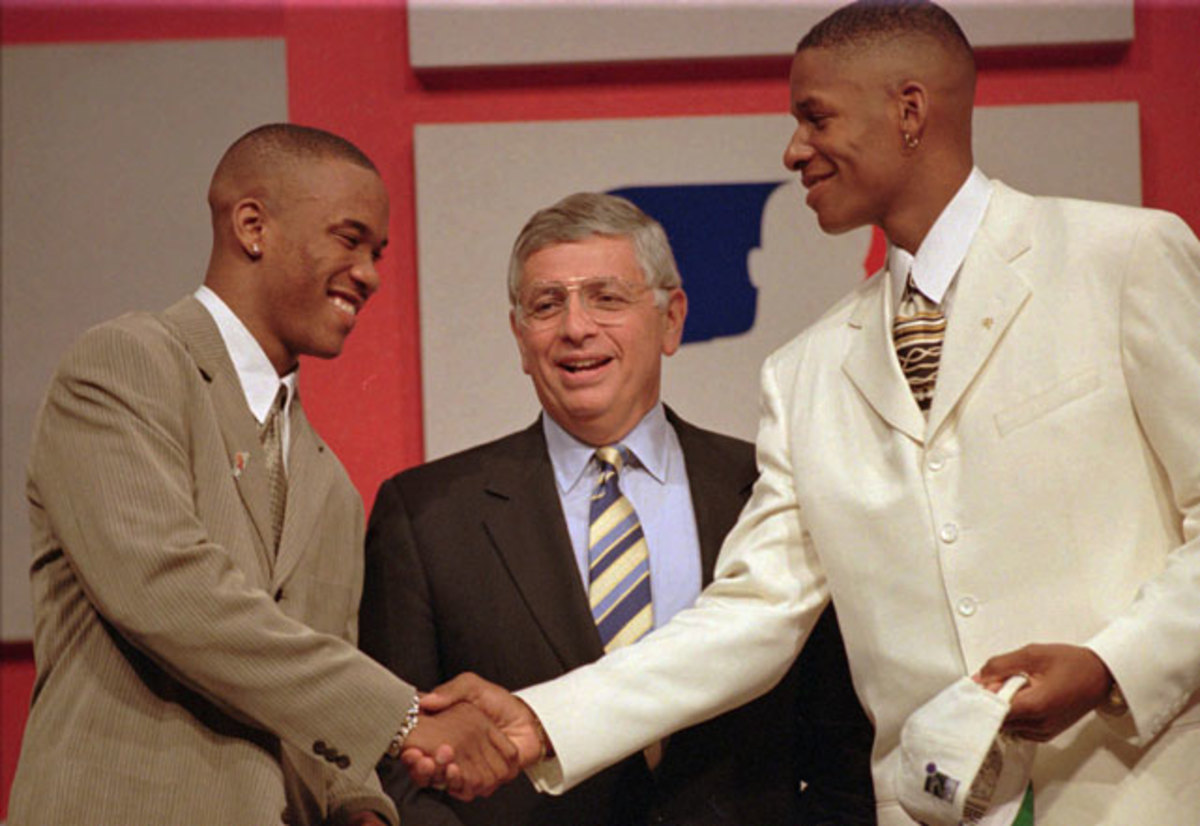 Stephon Marbury, David Stern and Ray Allen