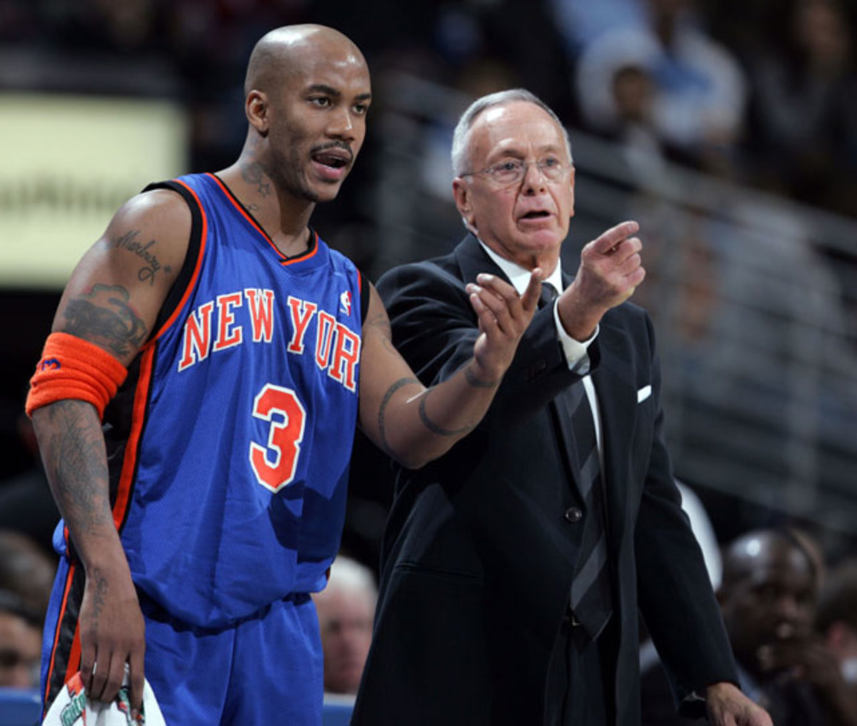 Stephon Marbury and Larry Brown