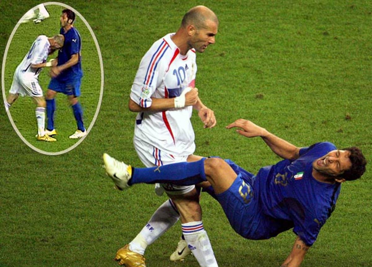 Zinedine Zidane headbutts Marco Materazzi