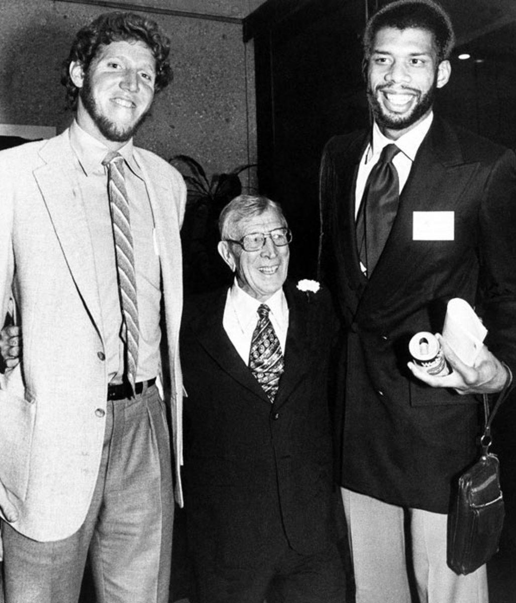 Bill Walton, John Wooden and Kareem Abdul-Jabbar