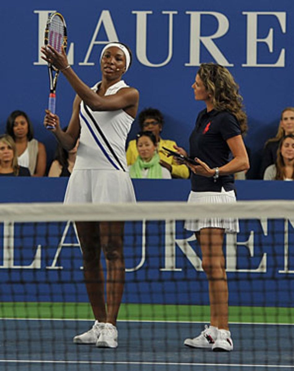 Venus Williams and Annabel Croft