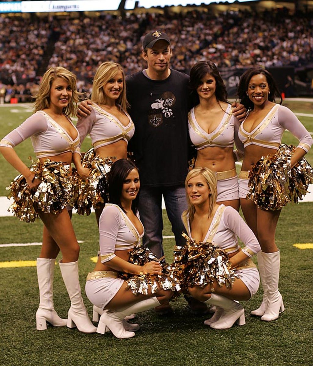 Harry Connick Jr. and New Orleans Saints Cheerleaders