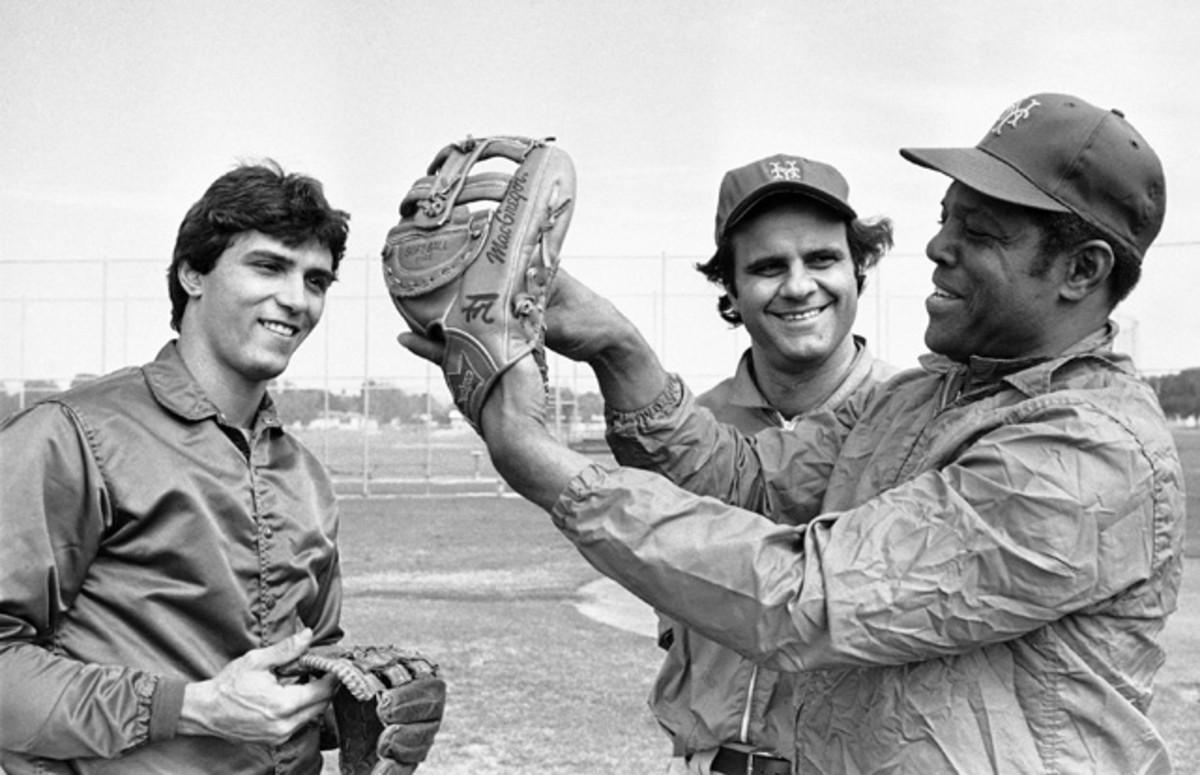 Lee Mazzilli, Joe Torre and Willie Mays