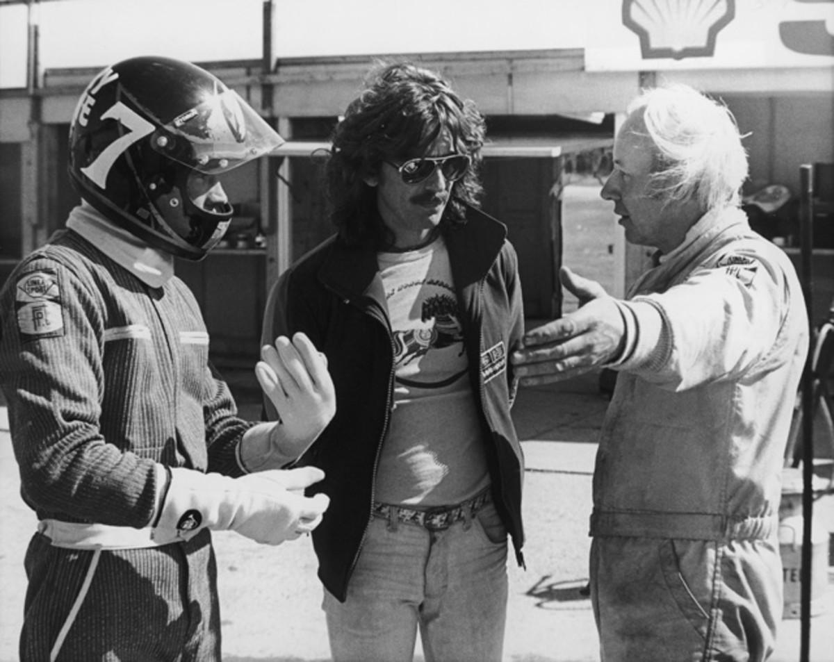 Barry Sheene, George Harrison and John Surtees