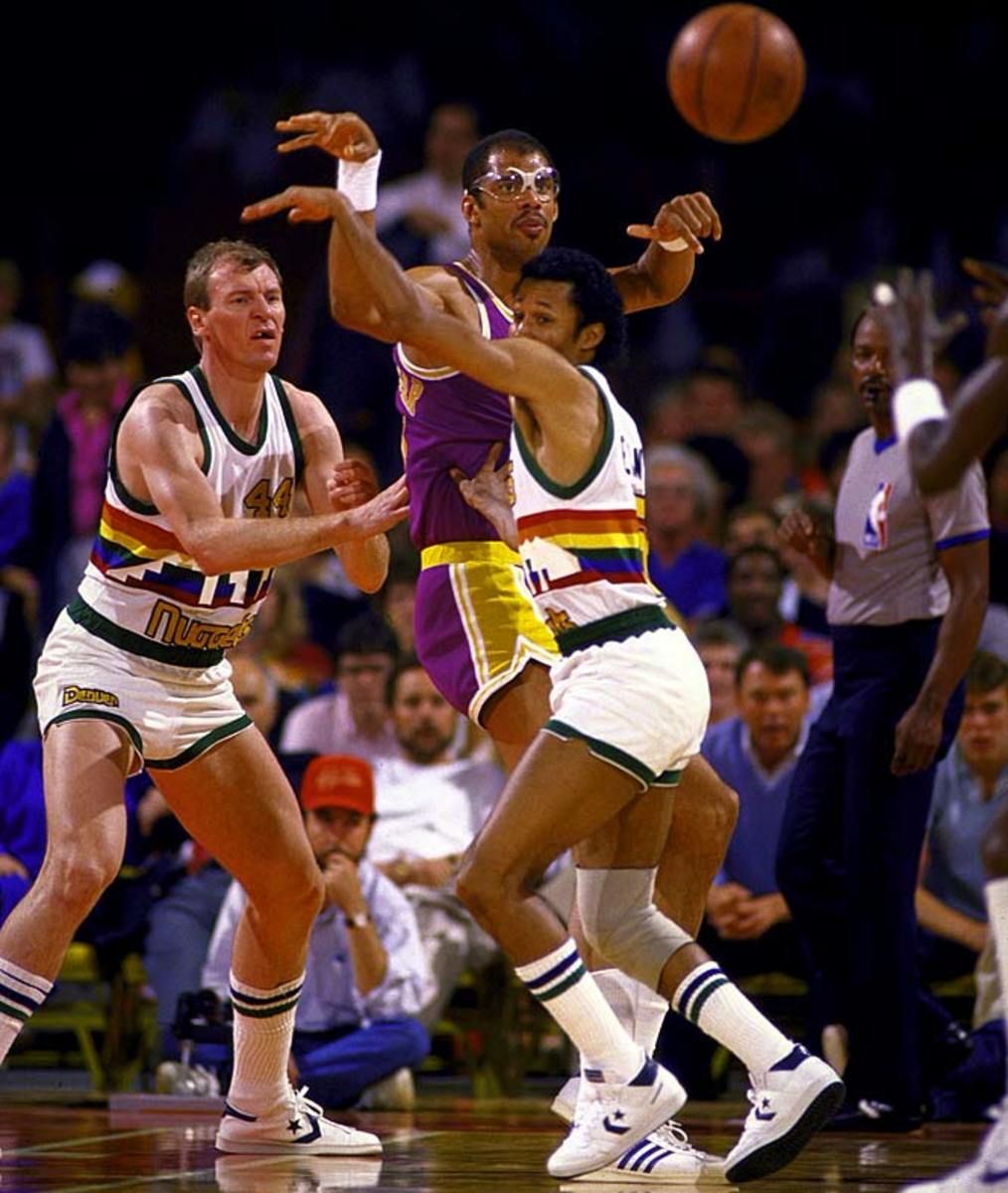 Kareem Abdul-Jabbar, Dan Issel and Fat Lever