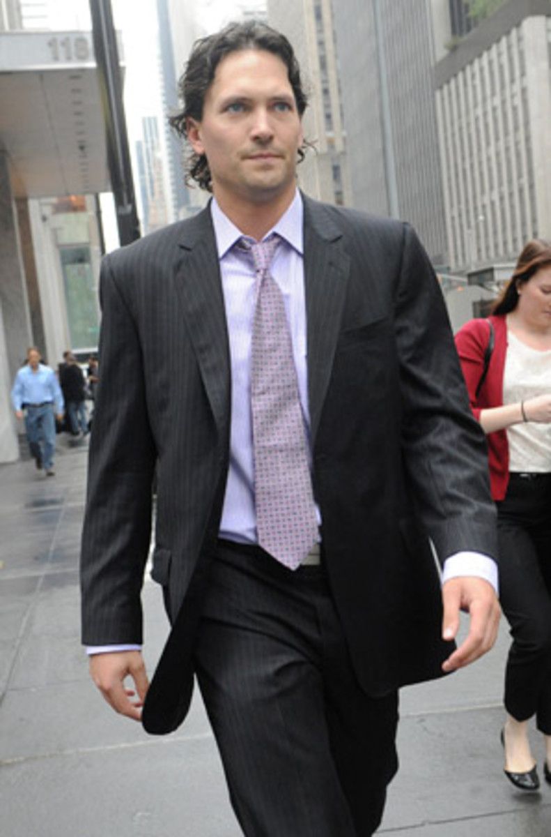Defenseman Ron Hainsey would love nothing more than to swap his suit for his Winnipeg Jets sweater and take to the ice.