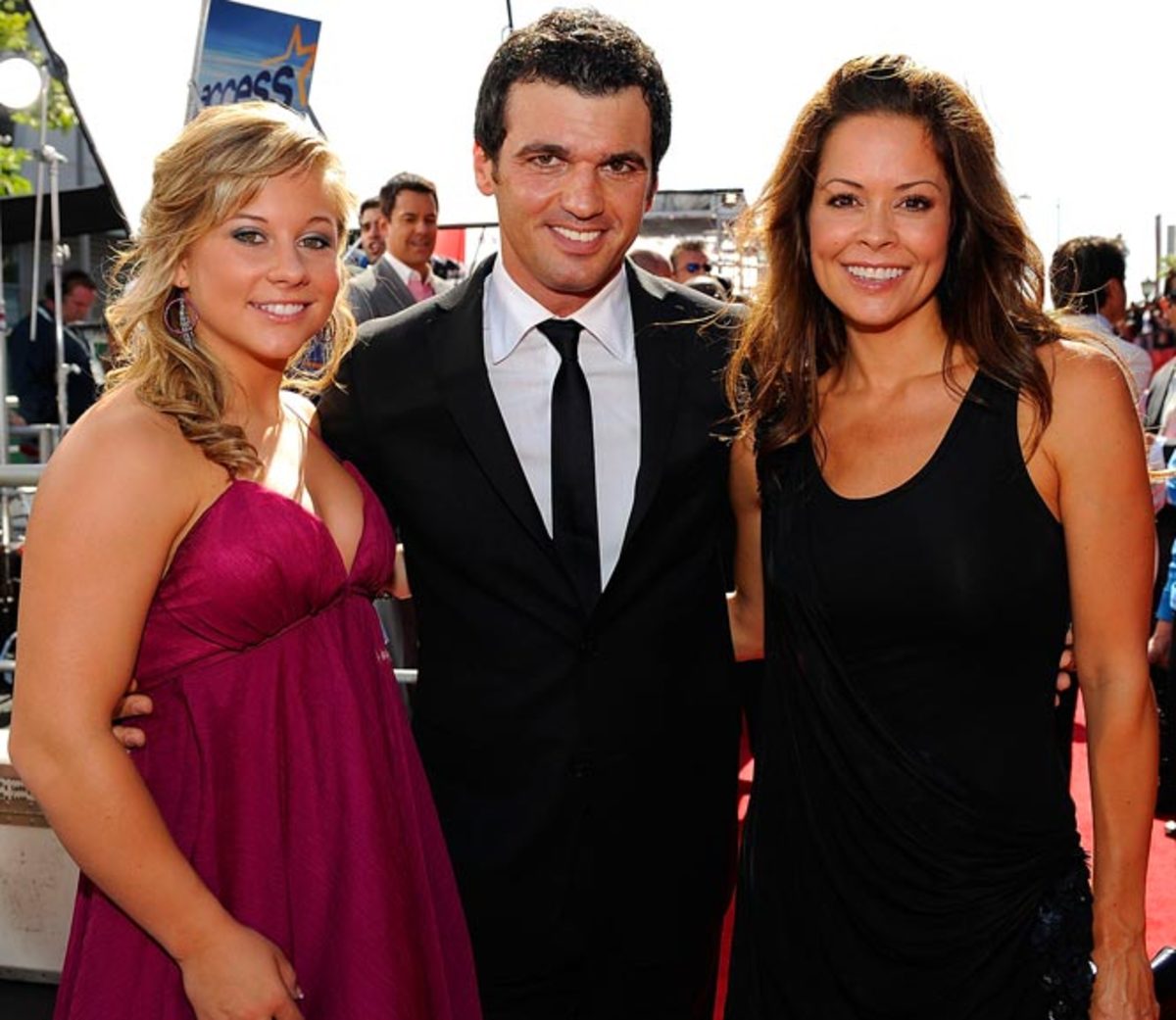 Shawn Johnson, dancer Tony Dovolani and Brooke Burke