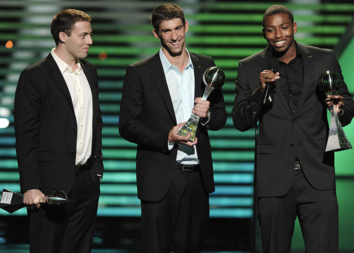 Garrett Weber-Gale, Michael Phelps and Cullen Jones