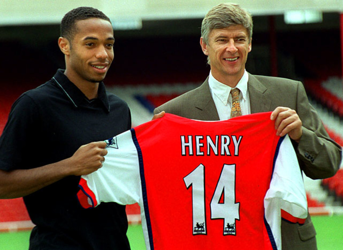 Thierry Henry and Arsene Wenger