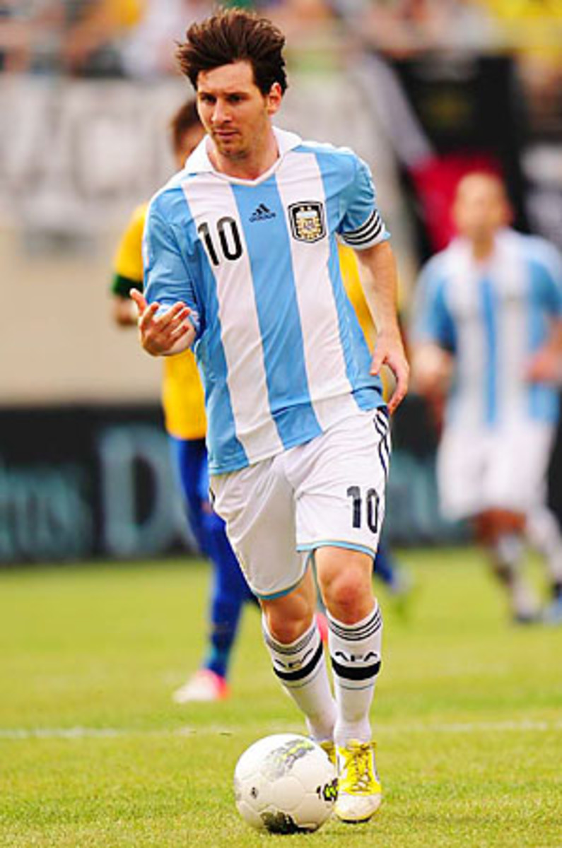 Lionel Messi's year included a hat trick against Brazil at MetLife Stadium.