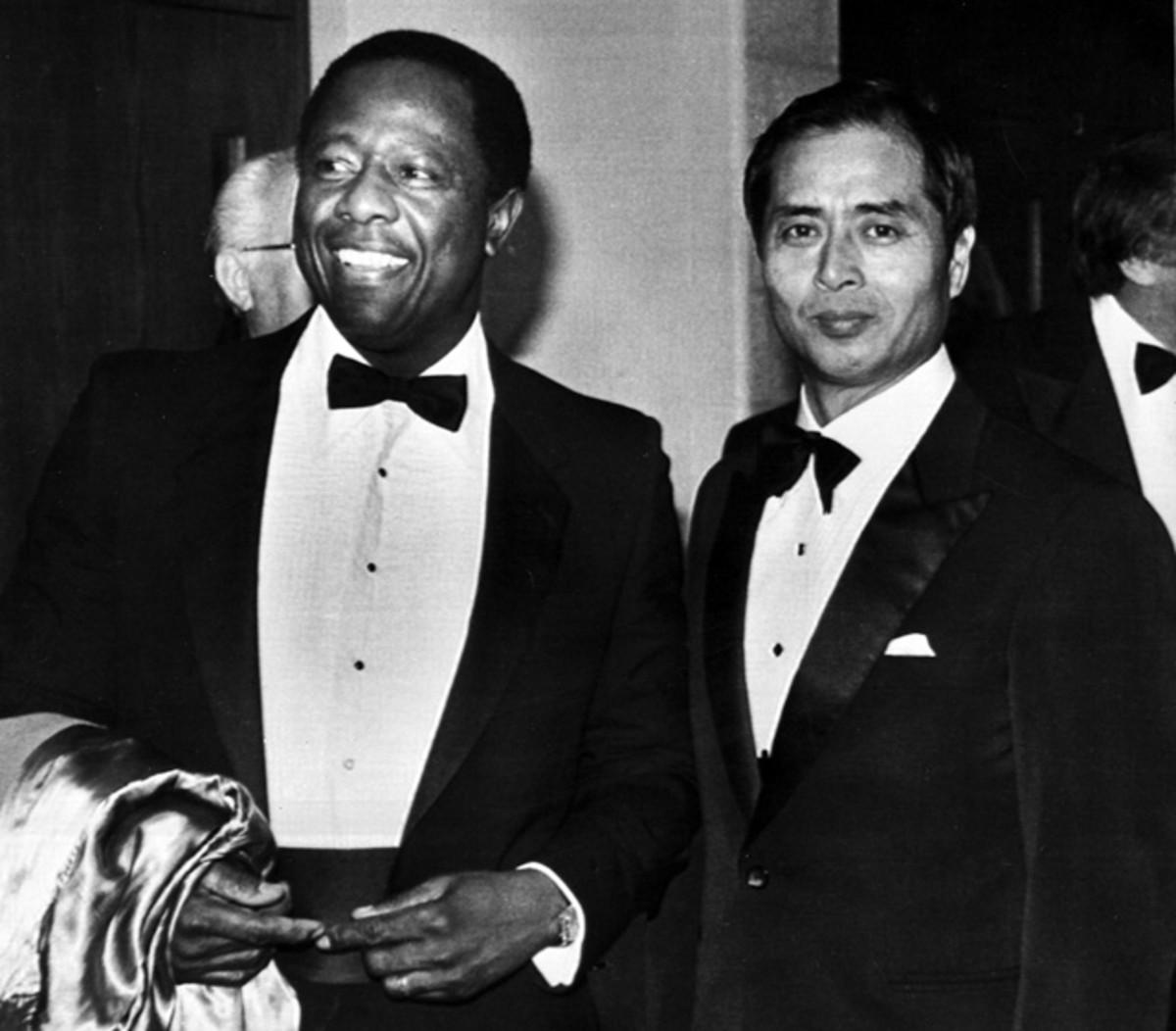 Hank Aaron and Sadaharu Oh