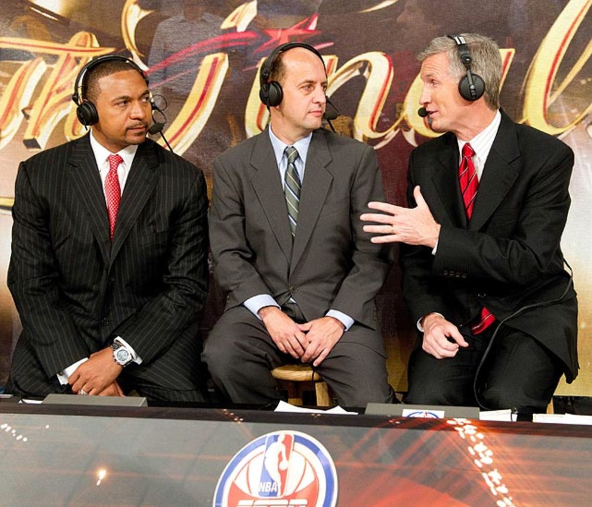 Mark Jackson, Jeff Van Gundy and Mike Breen