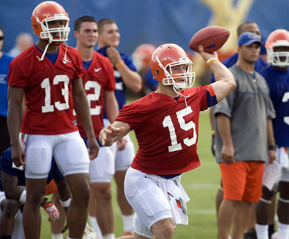  Tim Tebow, Cam Newton and John Brantley