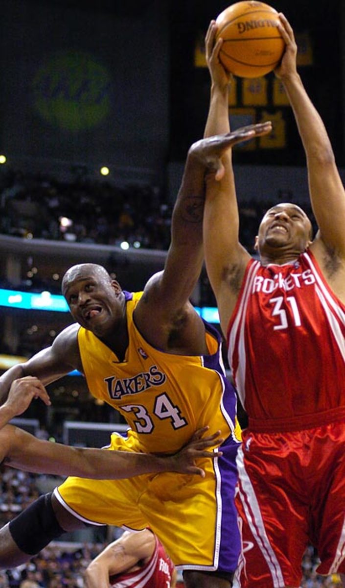 Shaquille O'Neal and Mark Jackson