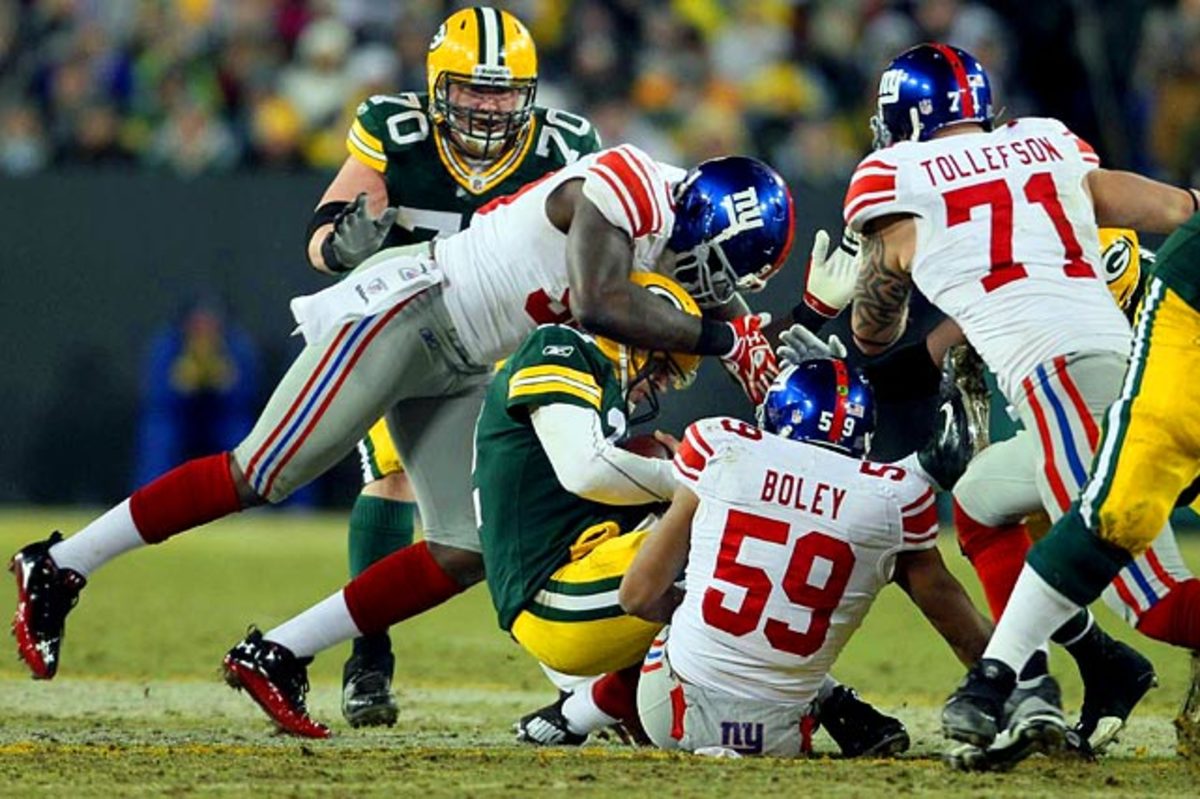Jason Pierre-Paul and Aaron Rodgers