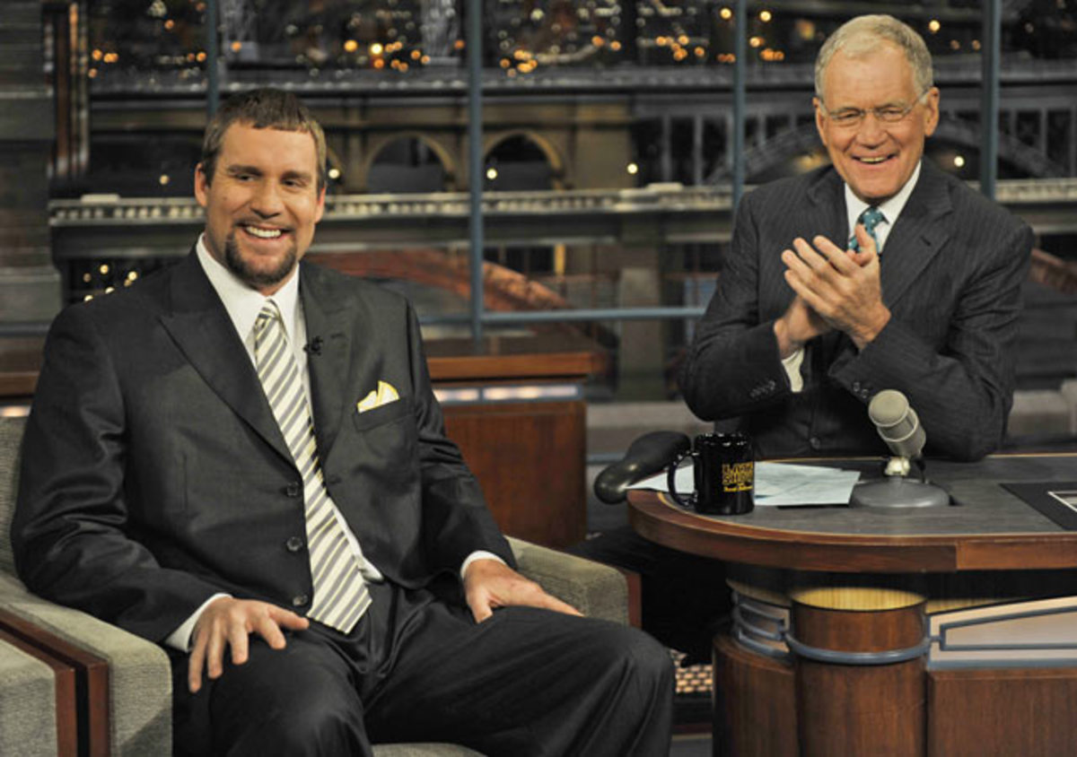 Ben Roethlisberger and David Letterman 