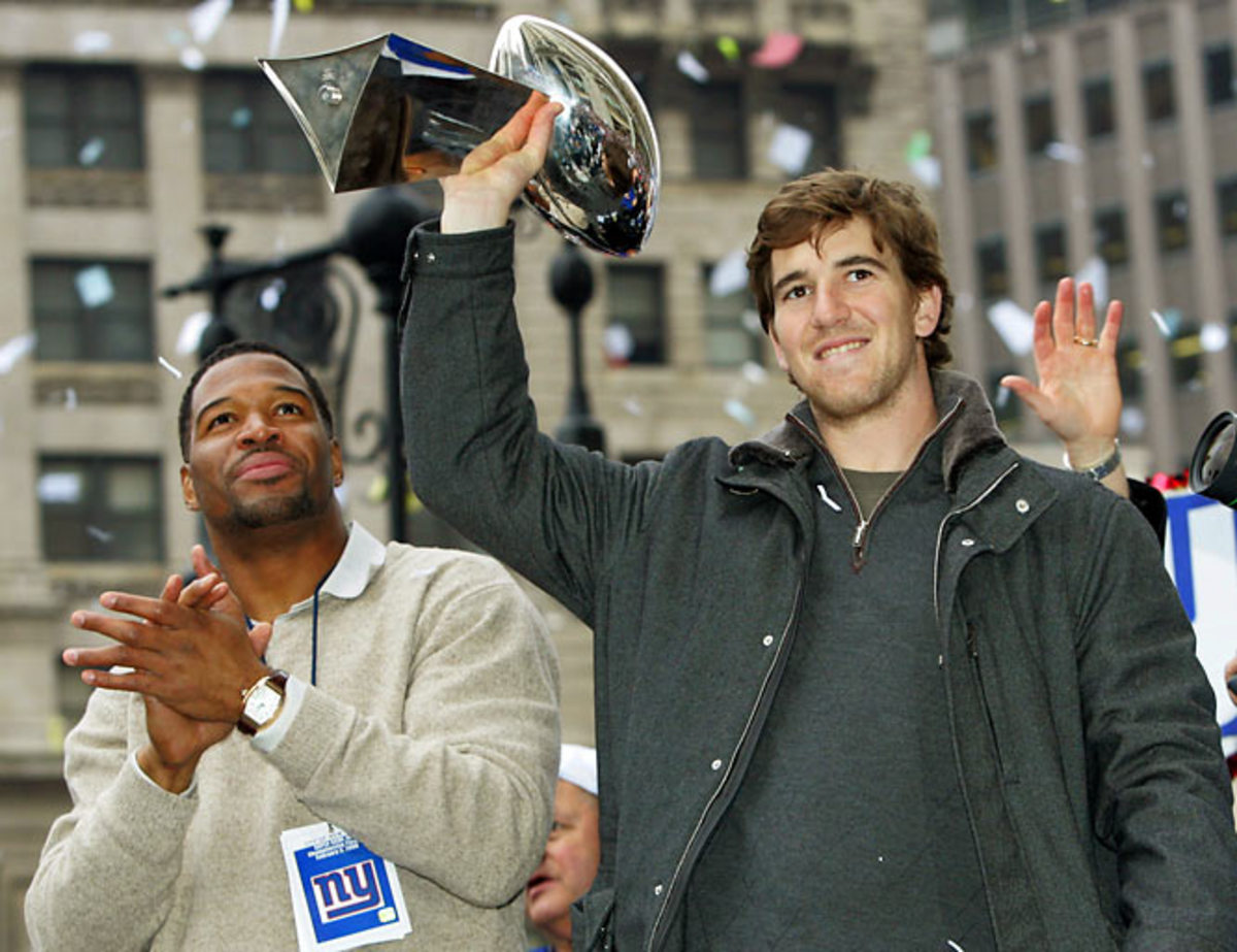 Michael Strahan and Eli Manning