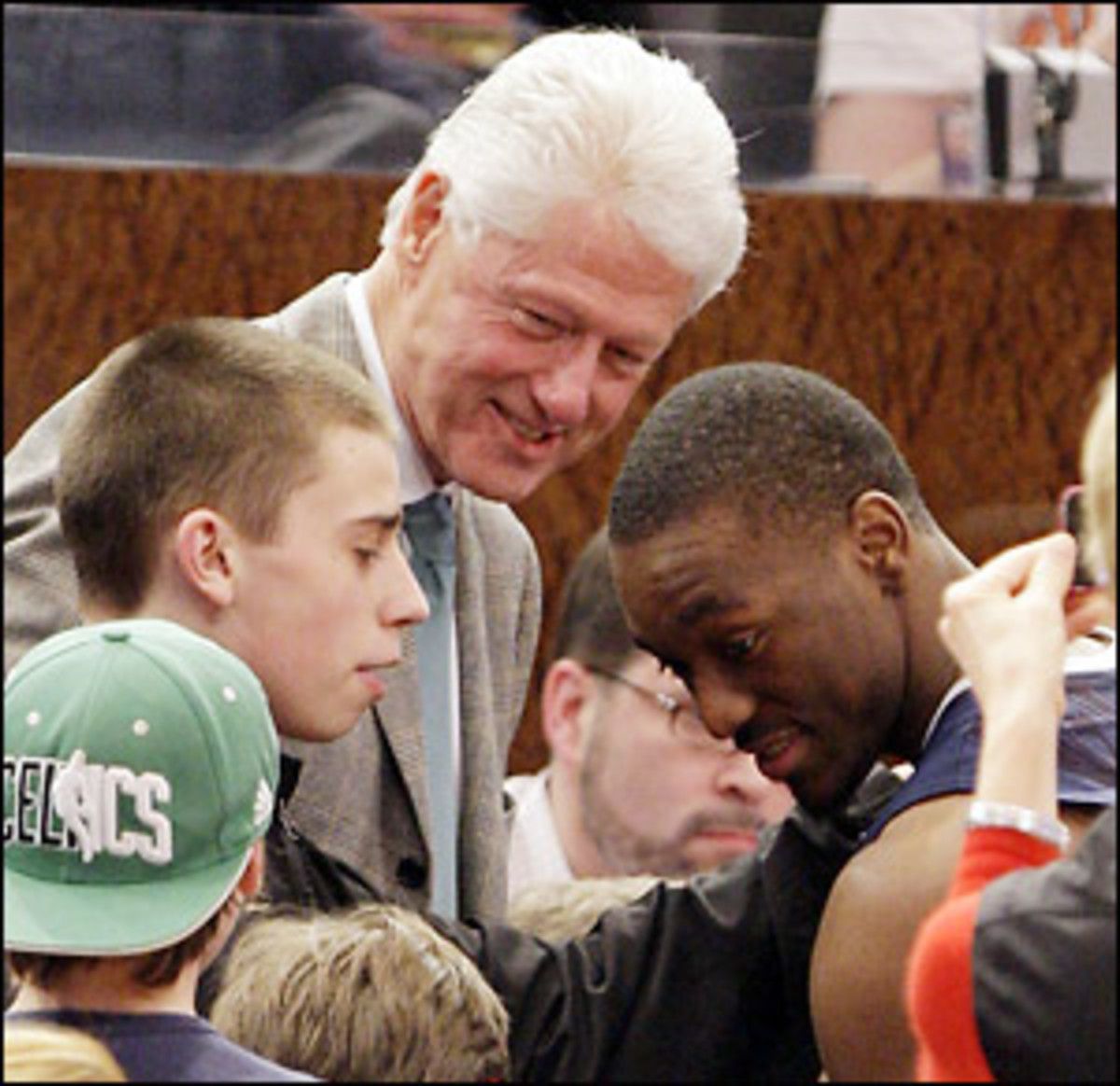 Bill Clinton and Kemba Walker