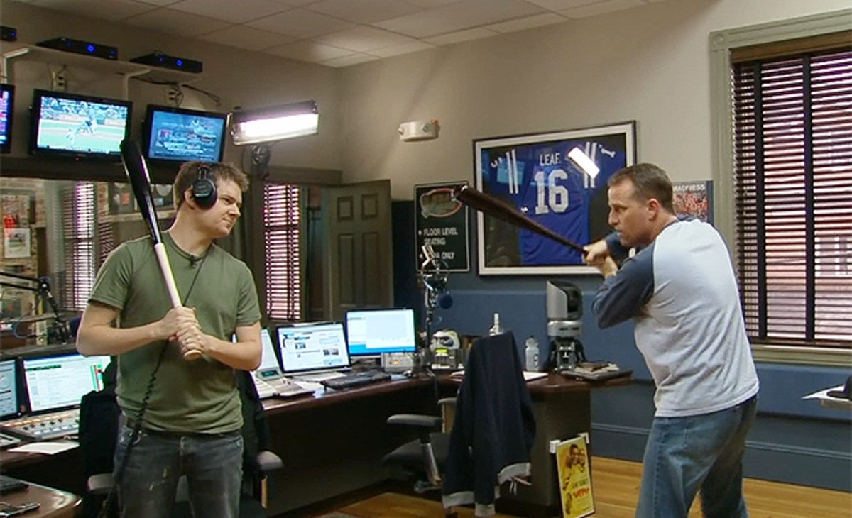 Practicing batting stances