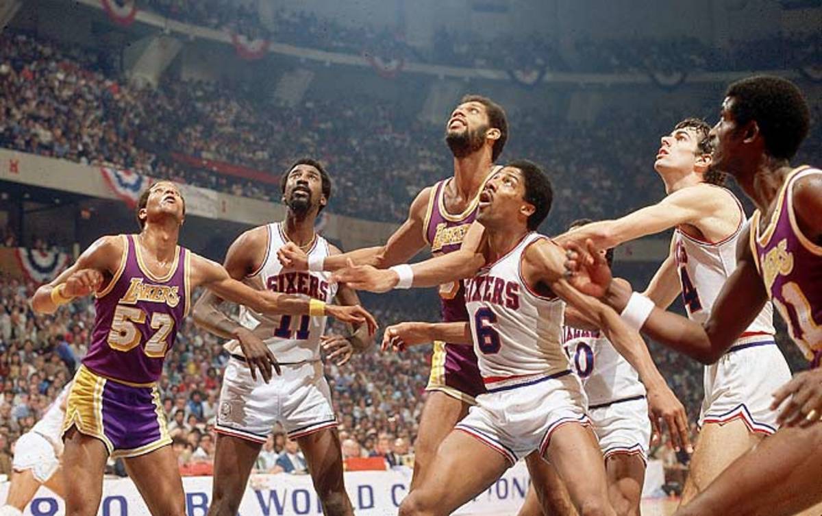 Julius Erving and Kareem Abdul-Jabbar