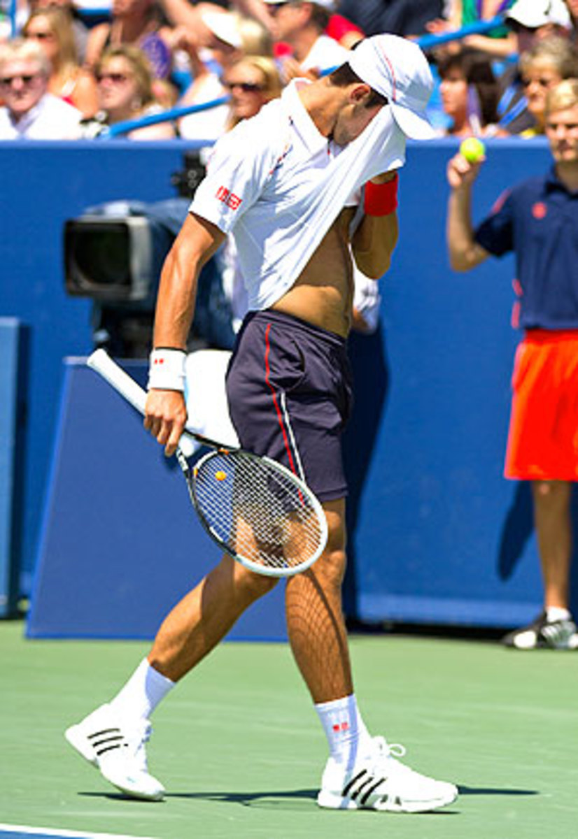 Novak Djokovic was one of many players who fell victim to exhaustion in Cincinnati.