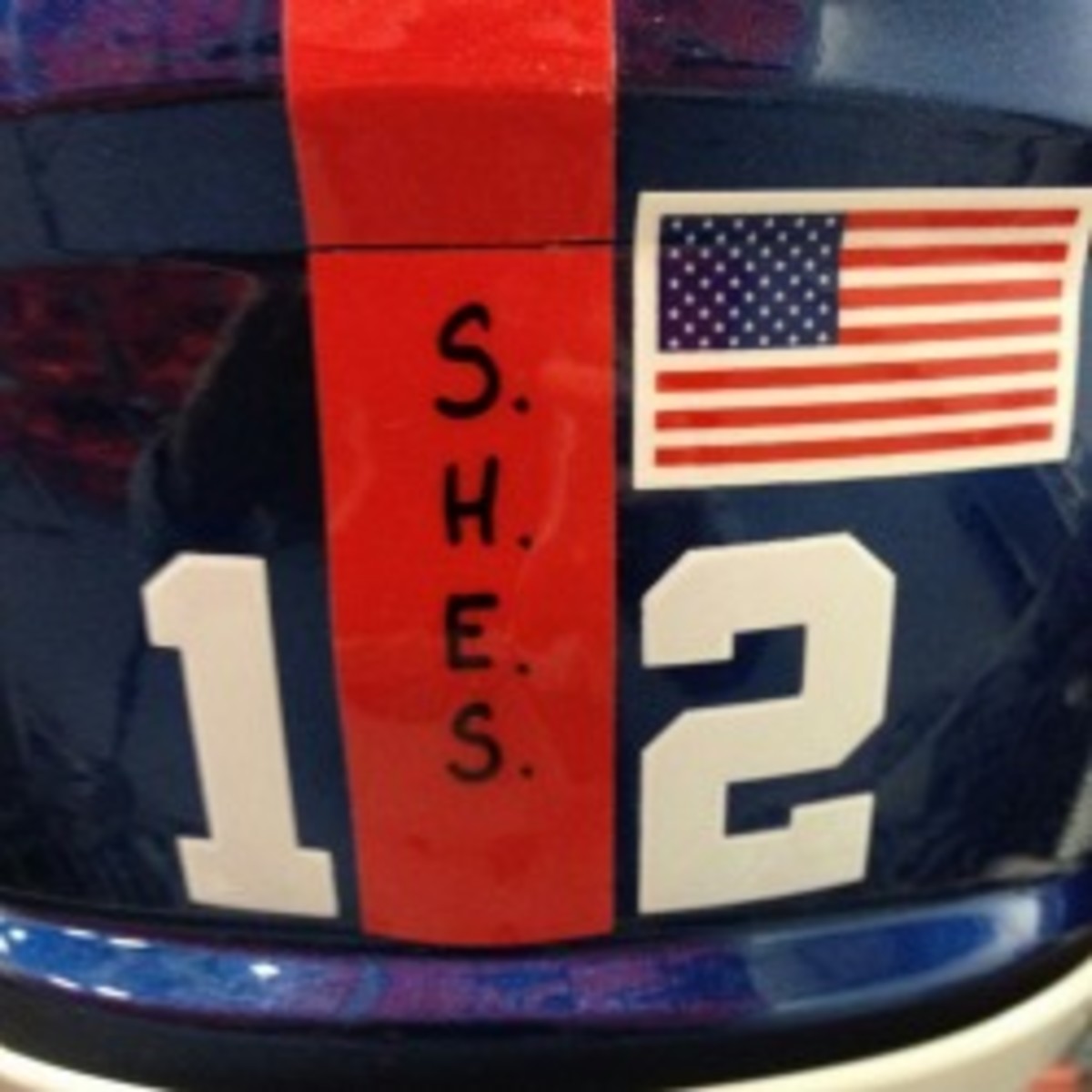 The Giants will wear Sandy Hook Elementary School decals on Sunday. (Picture courtesy of NY Giants Twitter page)