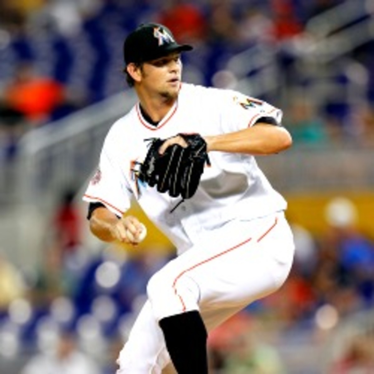 during a game against the at Marlins Park on July 23, 2012 in Miami, Florida.