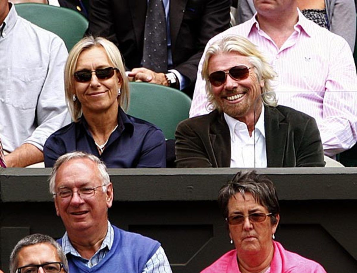 Martina Navratilova and Sir Richard Branson