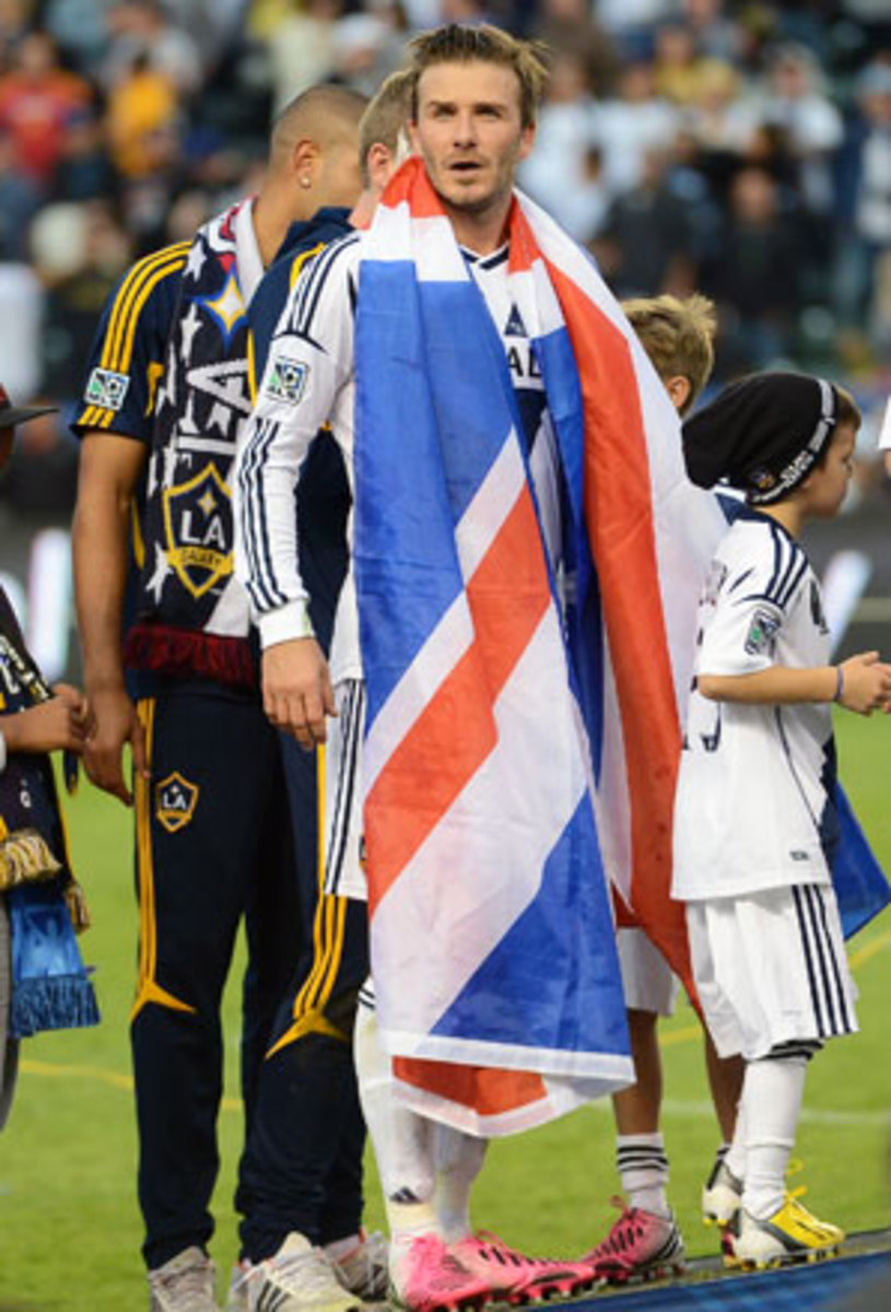 David Beckham left the league as a winner after the L.A. Galaxy defeated the Houston Dynamo in the MLS Cup final.
