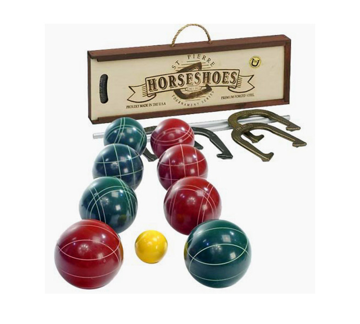 St. Pierre's Bocce Ball and Horseshoes Set