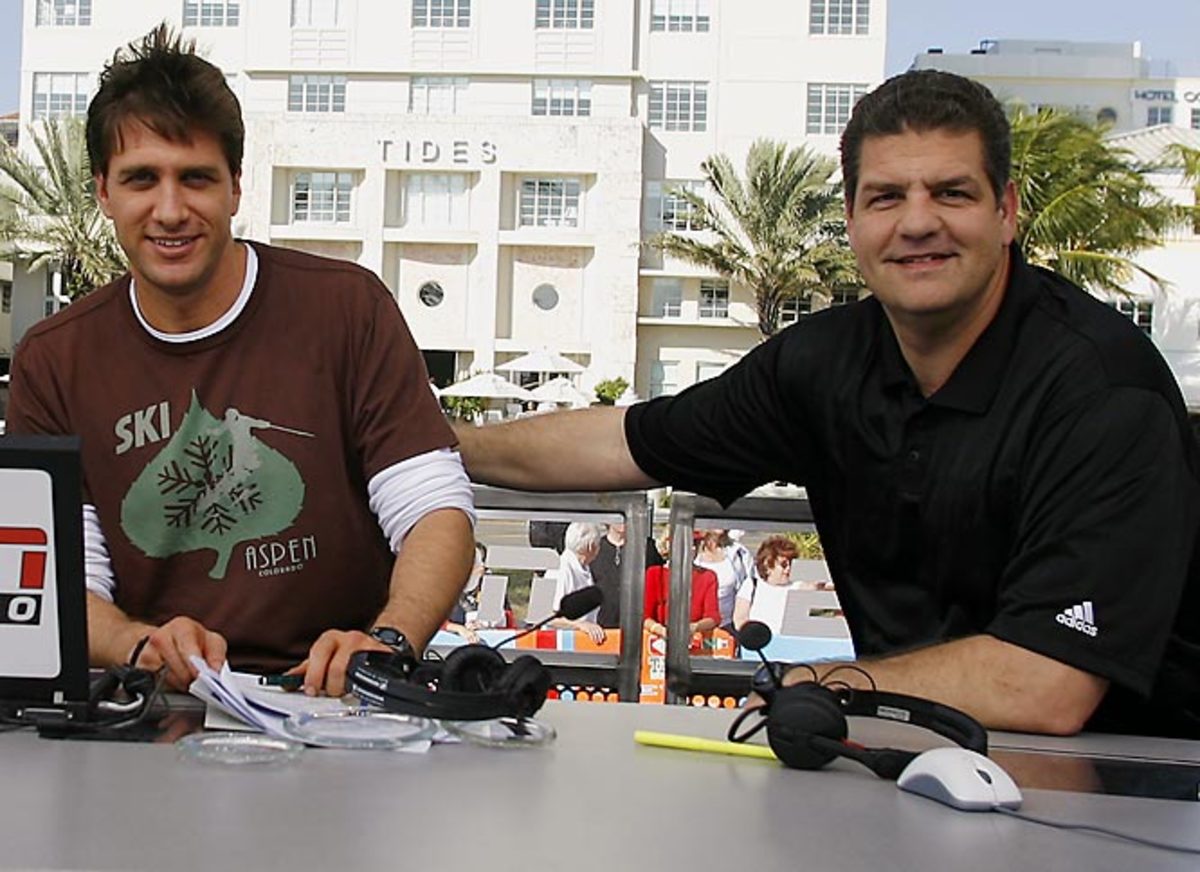 Mike Greenberg and Mike Golic 