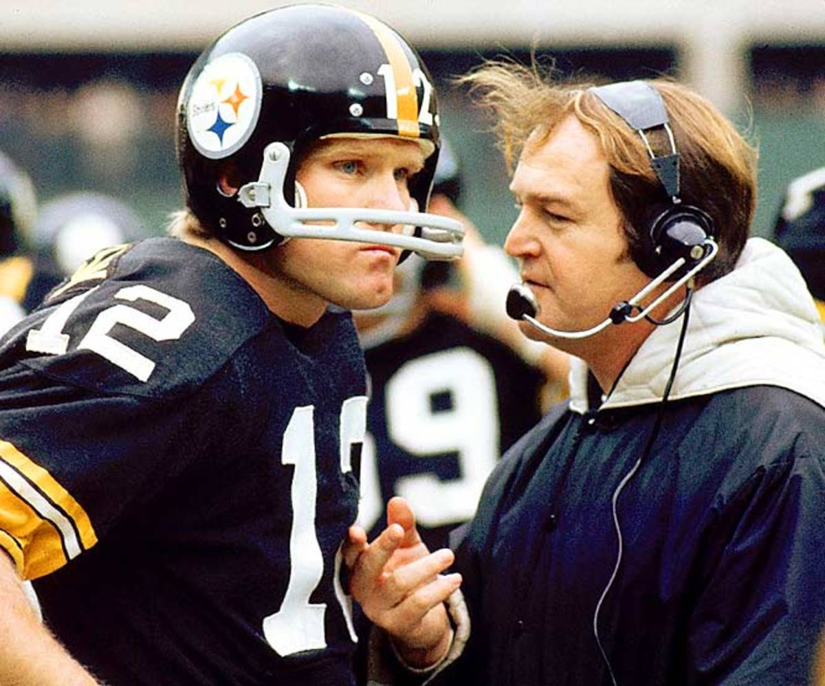 Terry Bradshaw and Chuck Noll