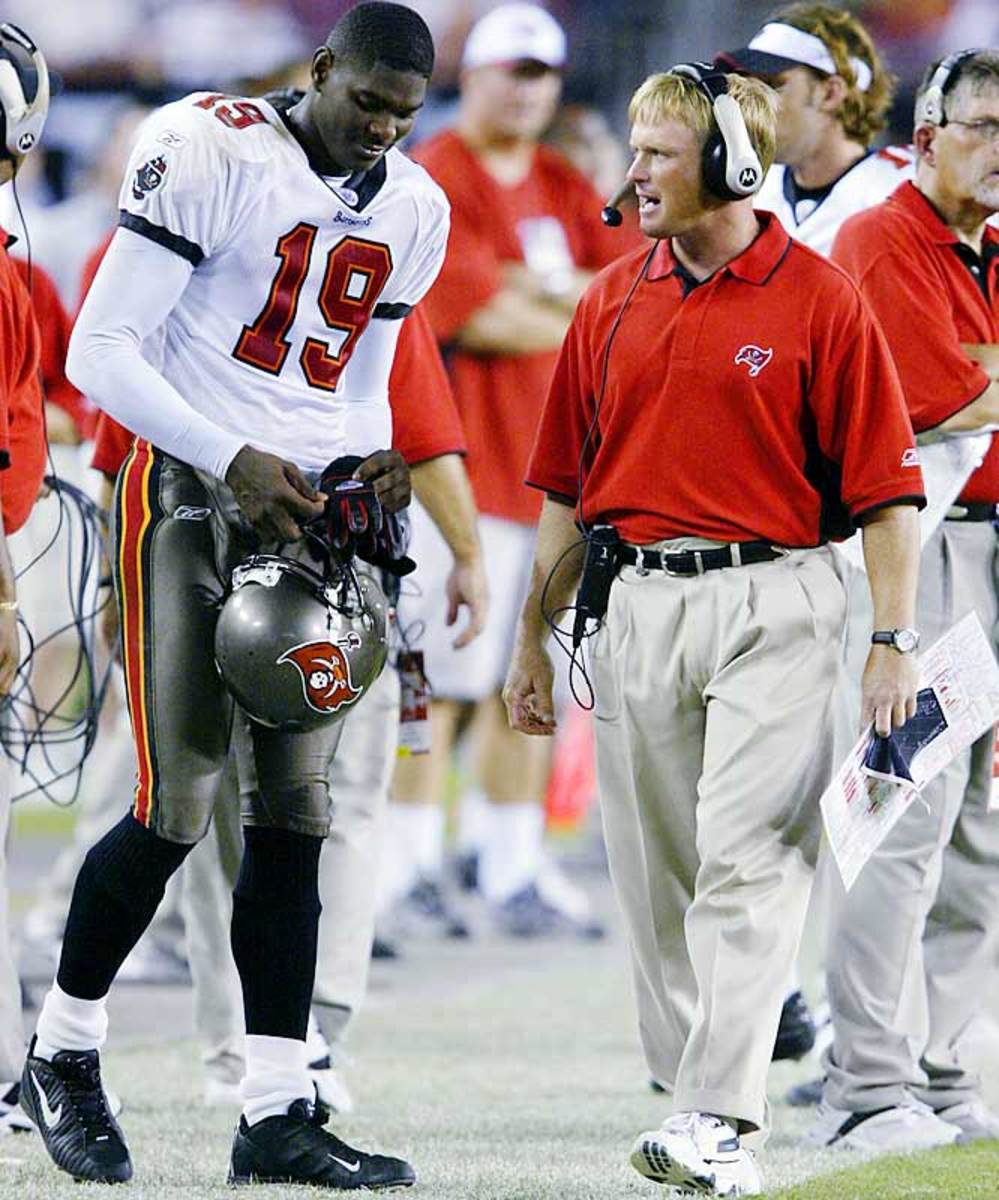 Keyshawn Johnson and Jon Gruden