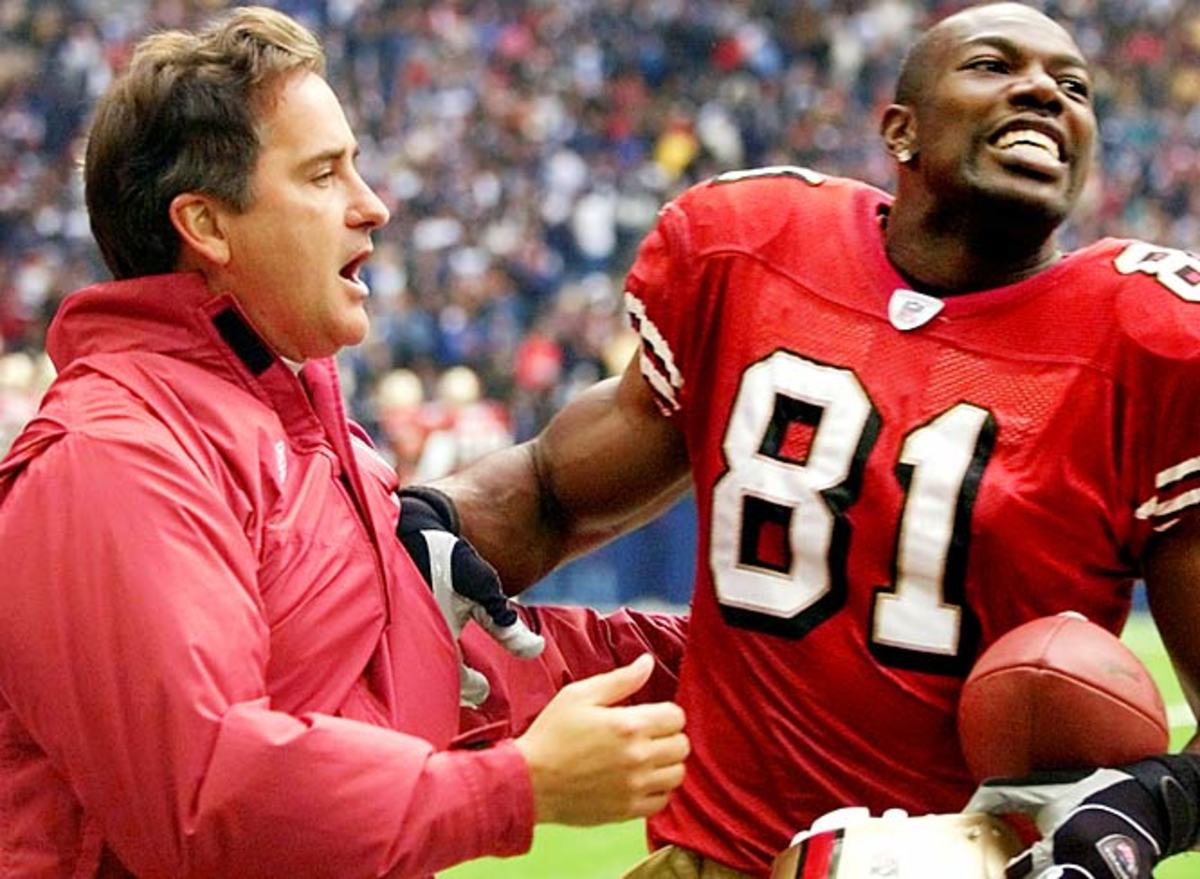 Steve Mariucci and Terrell Owens