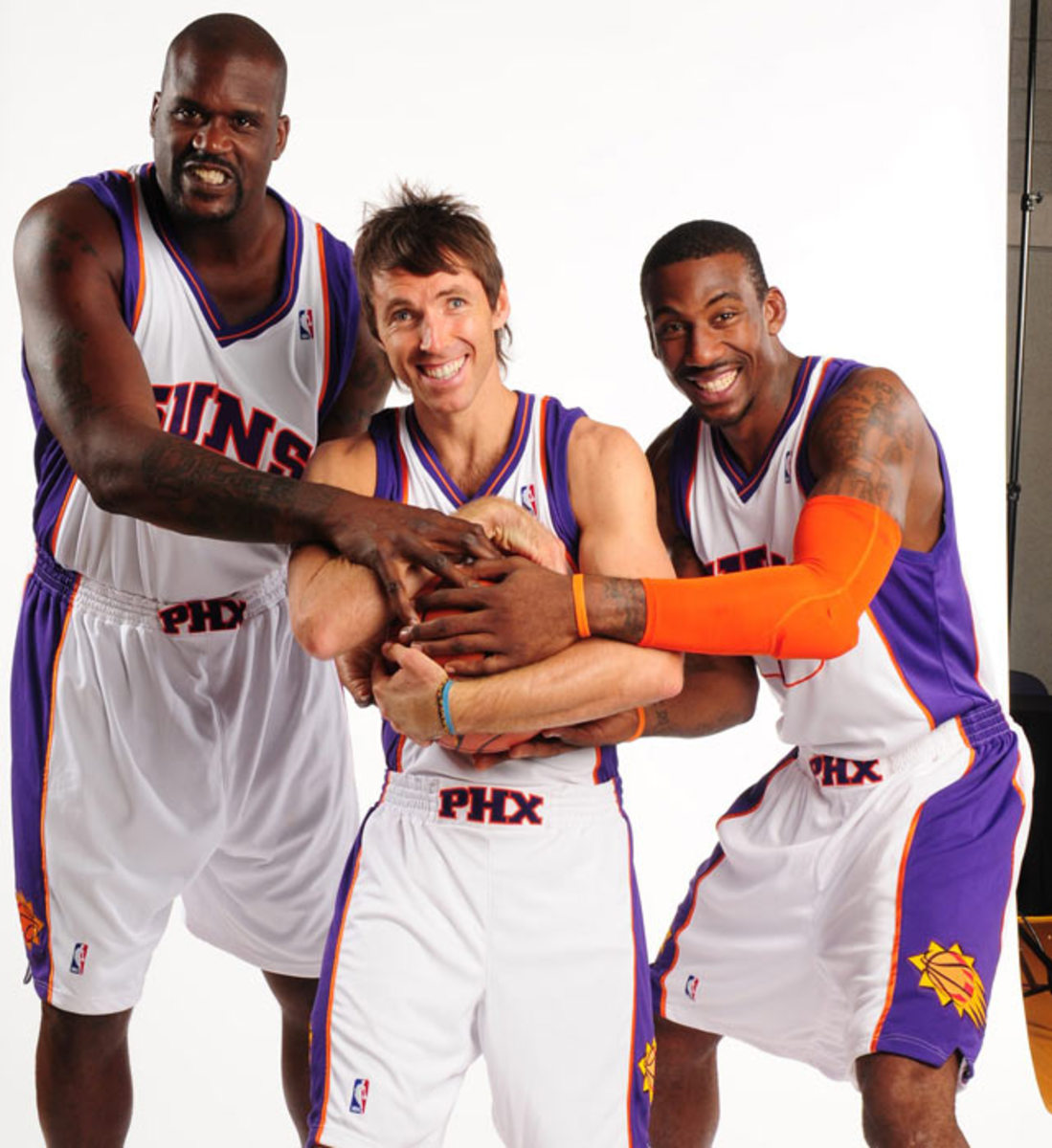 Shaquille O'Neal, Steve Nash and Amare Stoudemire