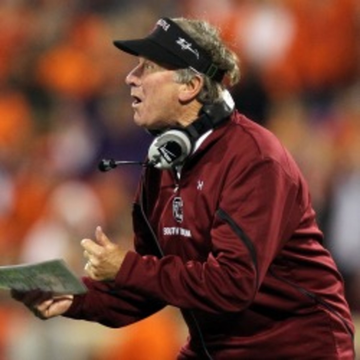 South Carolina coach Steve Spurrier received a two-year contract extension. (Streeter Lecka/Getty Images)