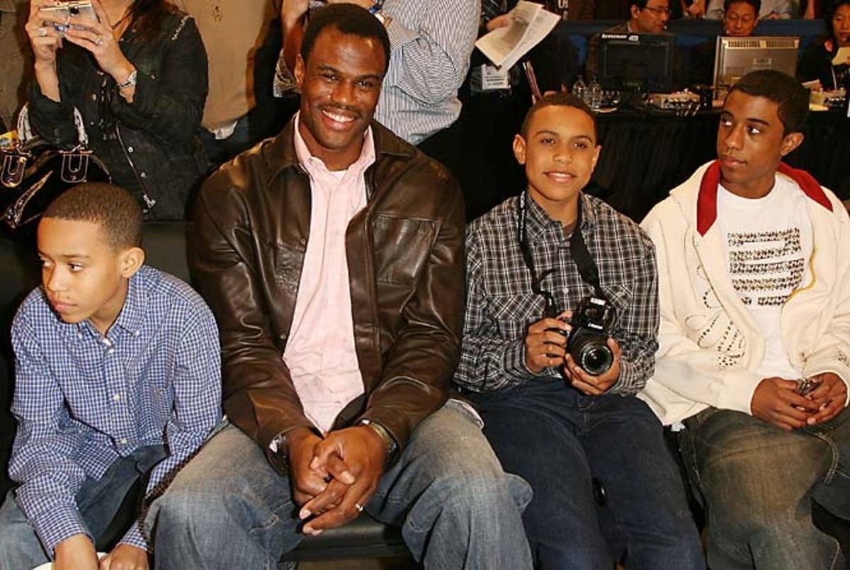 Former NBA star David Robinson and his sons