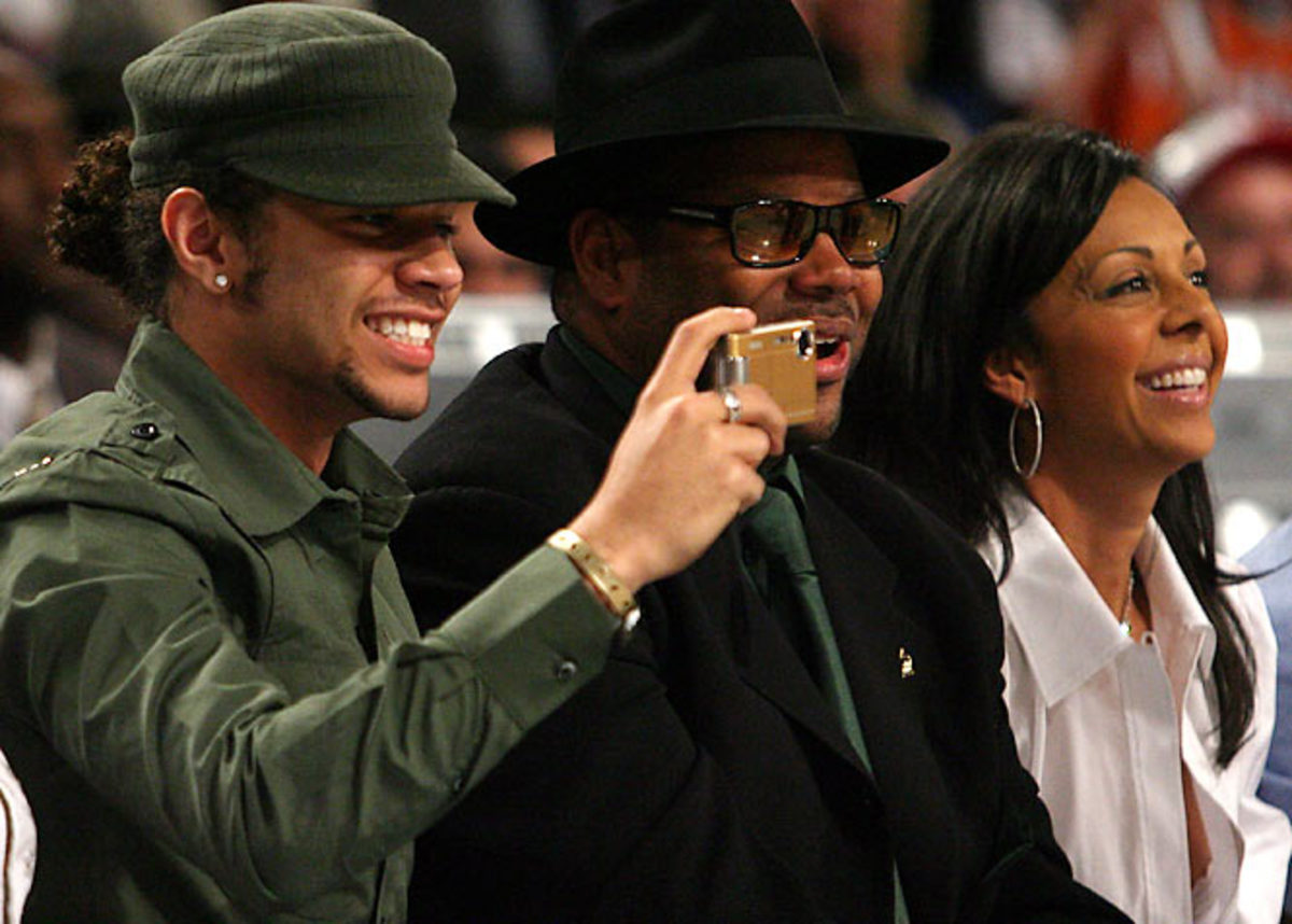 Actor Corbin Bleu and producer Jimmy Jam (center)