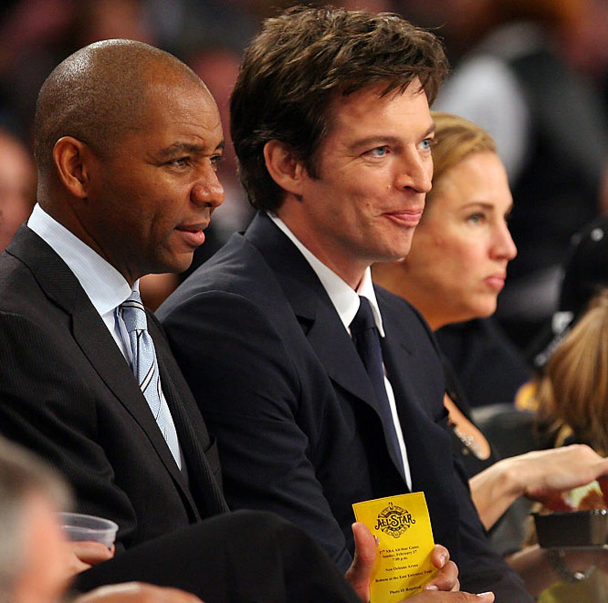 Musicians Branford Marsalis and Harry Connick Jr.