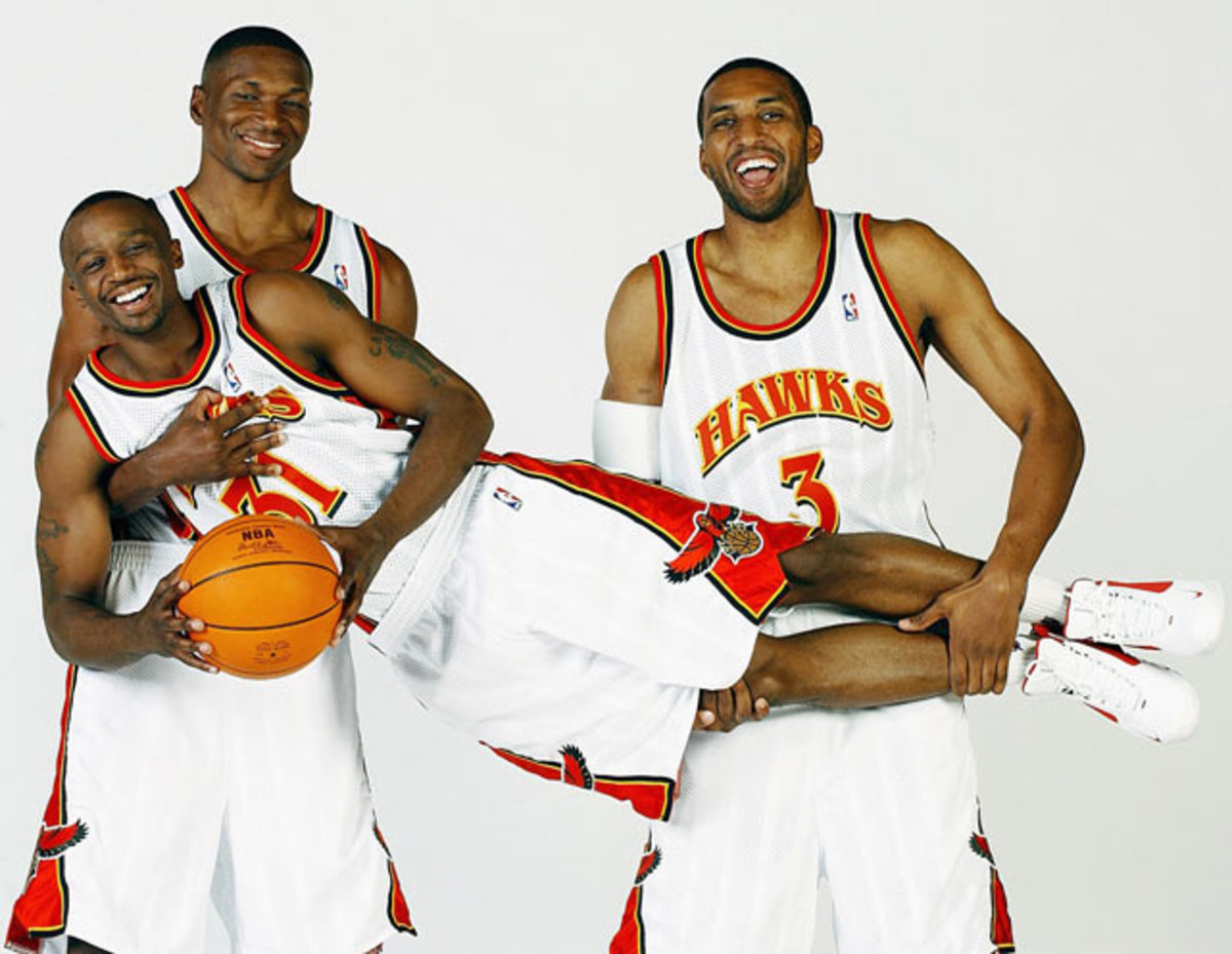 Theo Ratliff, Shareef Abdur-Rahin and Jason Terry