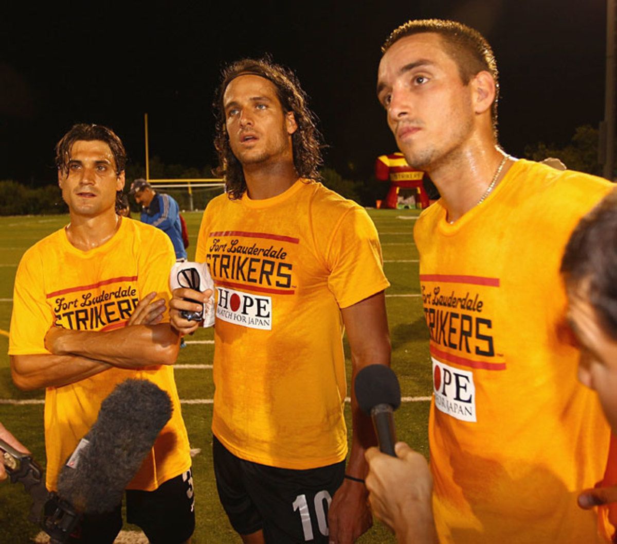 Viktor Troicki, David Ferrer and Feliciano Lopez