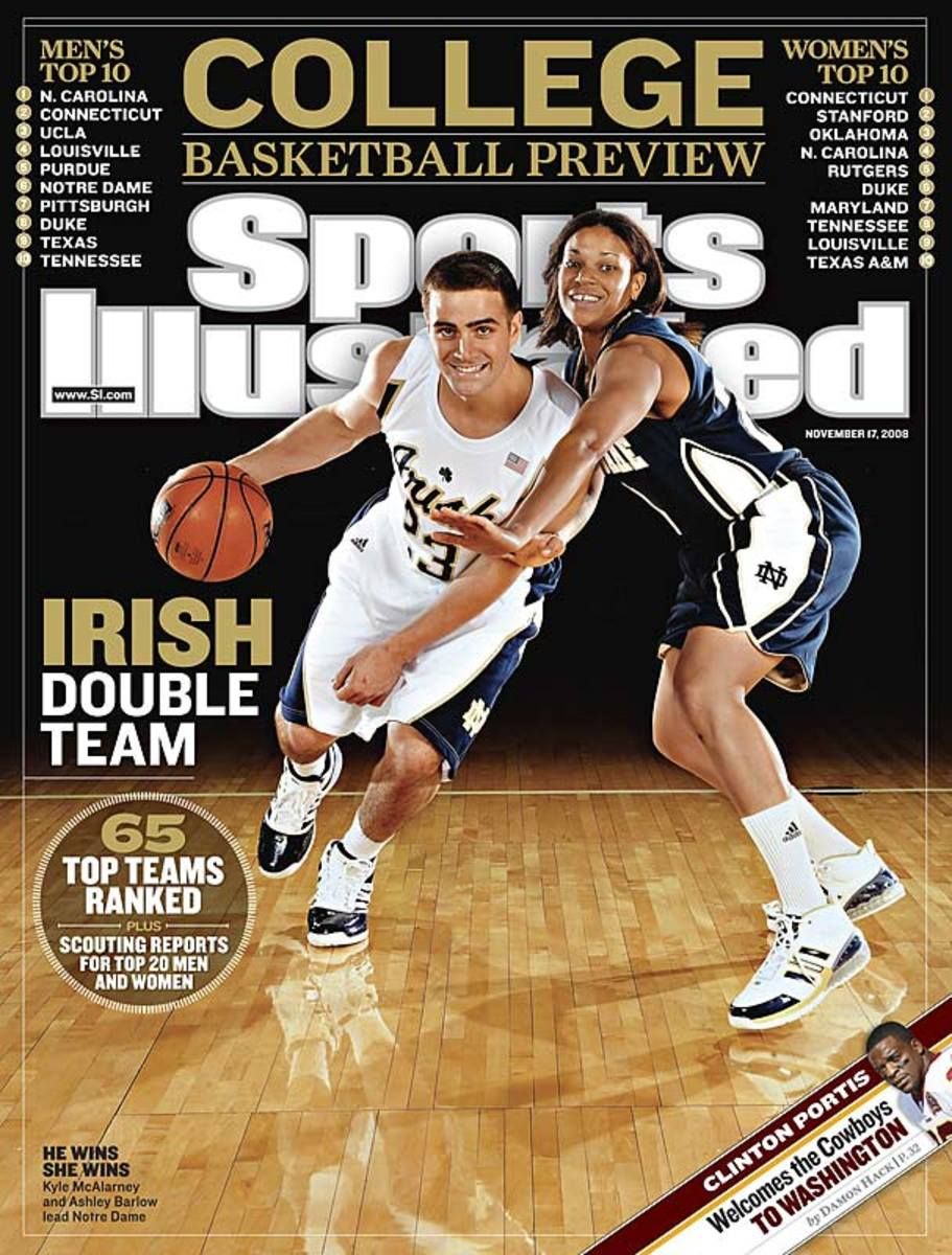 Notre Dame's Kyle McAlarney and Ashley Barlow