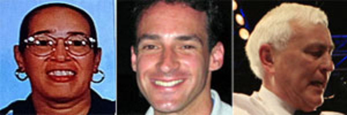 Adelaide Byrd, Steve Weisfeld and John Keane (from left to right) are the three judges charged with scoring Saturday's Pacquiao-Marquez fight. (boxrec.com/AP)