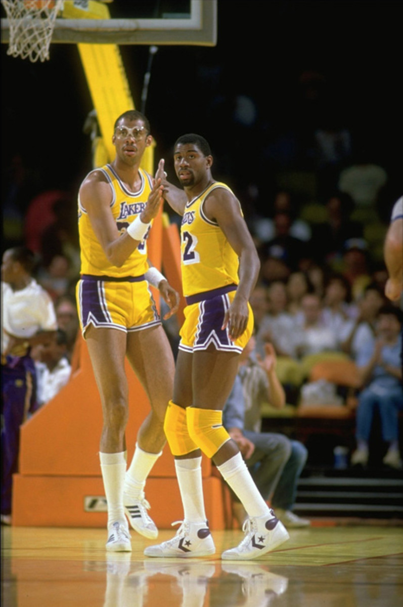 Kareem Abdul-Jabbar and Magic Johnson