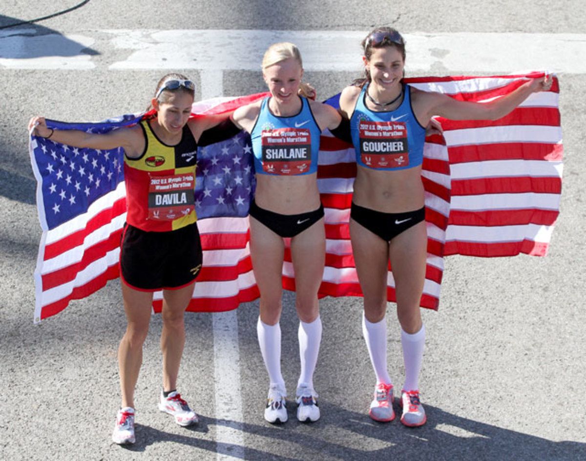 Desiree Davila, Shalane Flanagan, and Kara Goucher