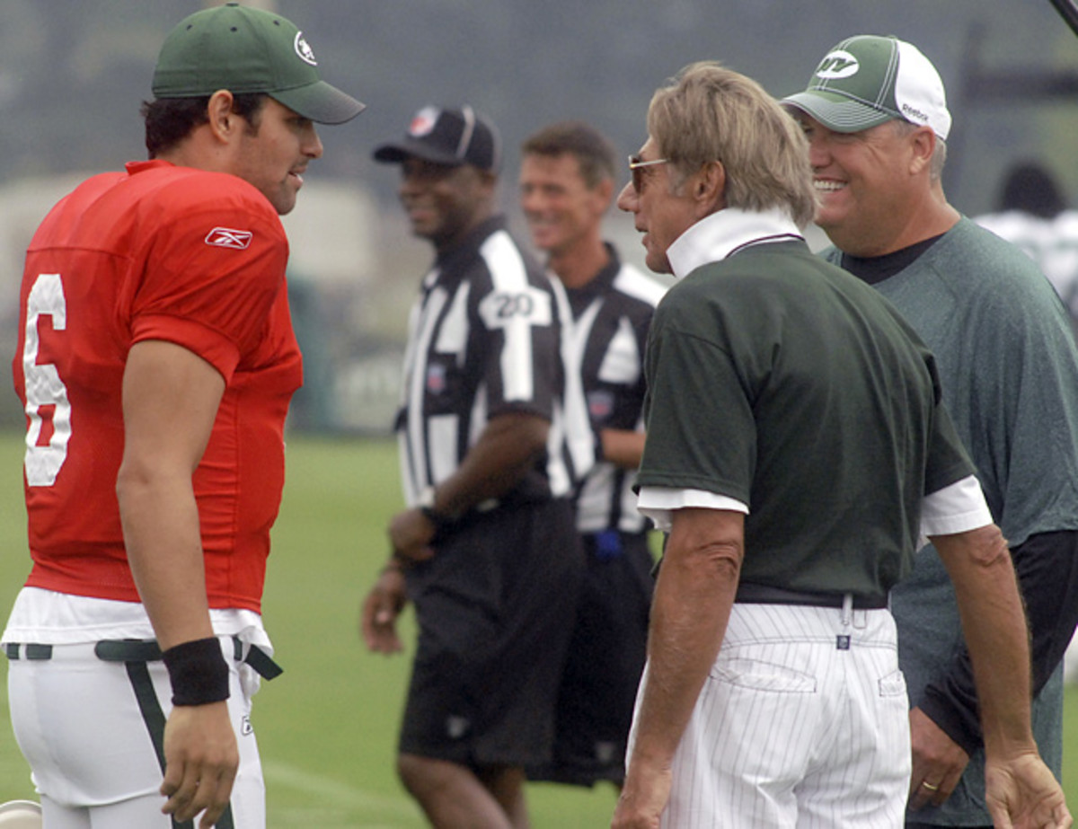 Mark Sanchez, Joe Namath and Rex Ryan
